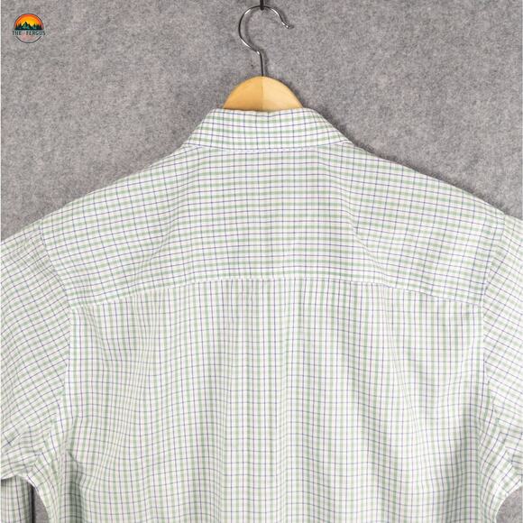 Kenneth Cole Reaction Dress Shirt Green Regular Fit Long Sleeve Men's 15-15.5 - Picture 4 of 10